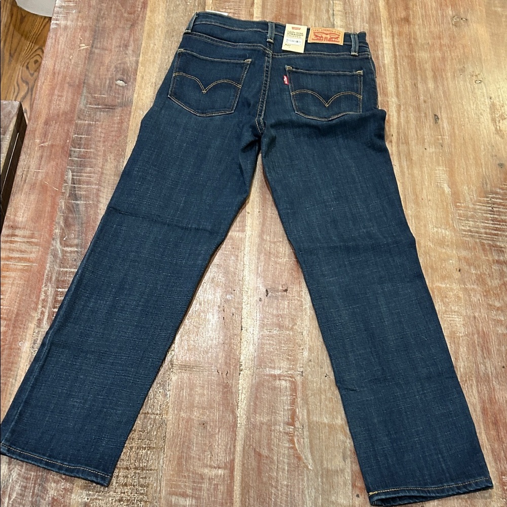 NWT Levi’s 724 High-Rise Straight Cropped Dark Wash Jeans - Picture 7 of 10